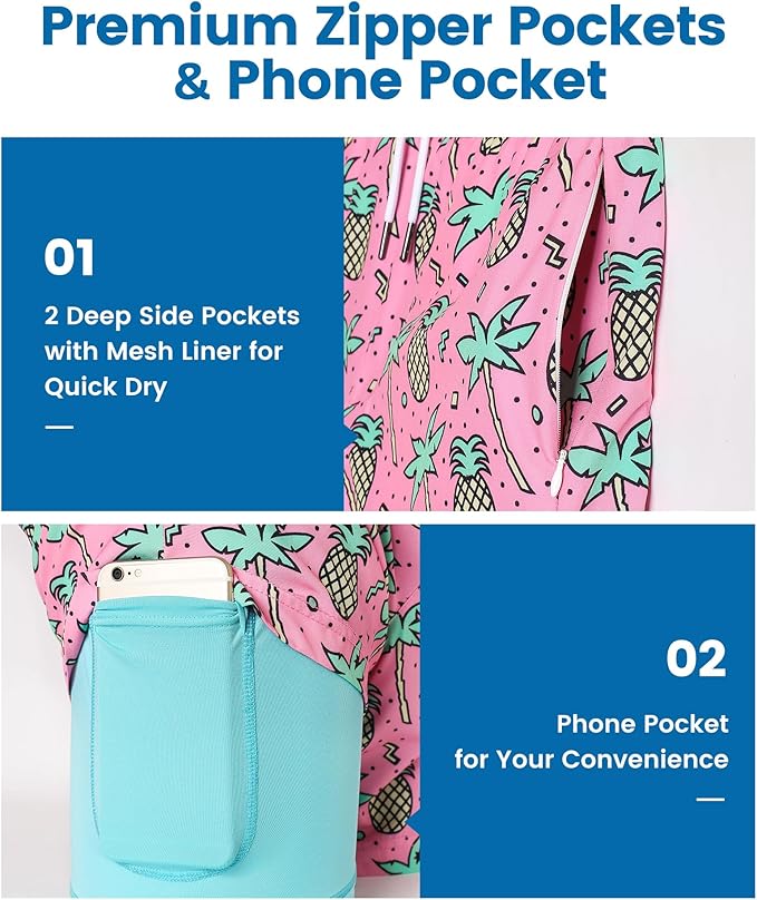 maamgic 2 in 1 Mens Swim Trunks 7 Inch Swim Shorts Swim Suits Board Shorts