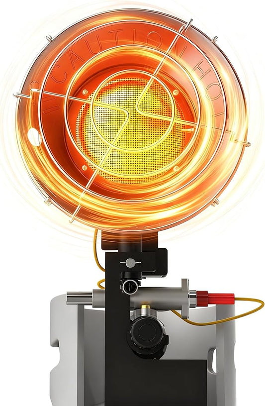 AgiiMan Outdoor Propane Heater - 15000 BTU Portable Tent Heaters, Camping Gas Heater and Stove, Patio Heaters with Shut-off Valve and Tip-over Switch for Outdoor Party, Ice Fishing, Hiking, Hunting