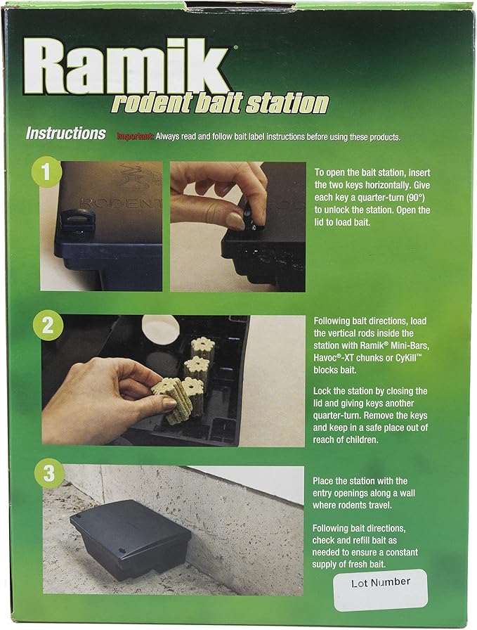 Neogen 000550 Rodent Bait Station, Black (Pack of 6)