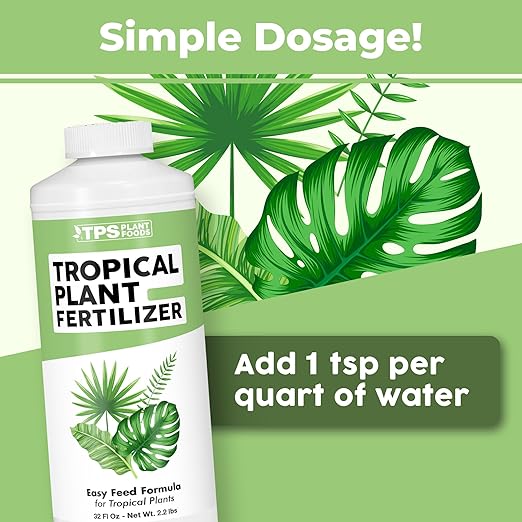 Tropical Plant Food - Liquid Fertilizer for All Tropical Indoor and Outdoor Plants, 32 oz