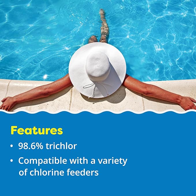 In The Swim Chlorine and Shock Bundle for Sanitizing Swimming Pools – Includes 4 Pound Bucket of 1 Inch Chlorine Tablets and 6 x 1 Pound Bags of 68% Cal-Hypo Pool Shock