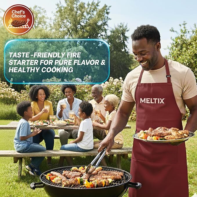 MELTIX 160pс Fire Starters for Charcoal Campfires BBQ Grill Pits Wood Stoves Odorless, Waterproof, Long-Lasting Kindling Cubes