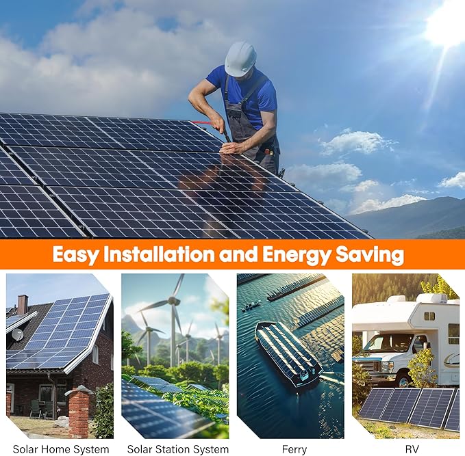 12AWG Solar Extension Cable 20 Ft, Solar Pannel Cable Tinned Copper Wire, with Extra Female and Male Waterproof Connector Pair, Ties, for Home, RV, Photovoltaic Systems (20FT Red+20FT Black)
