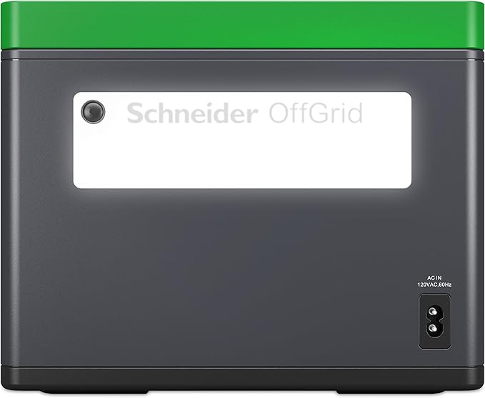 Schneider OffGrid 517Wh Portable Power Station, PPS500 Portable Solar Generator with Wireless Charging Pad, for Camping or Home