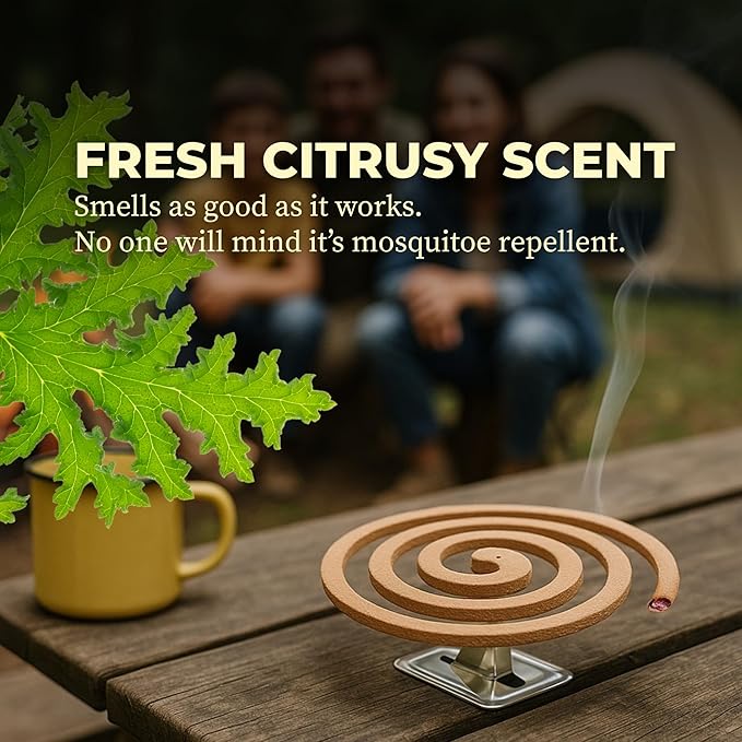 KING Mosquito Coils – Hawaii’s Most Trusted Citronella Protection – Each Coil's Scent Lasts up to 8 Hours (10 Coils)