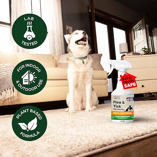 Nature’s Dome Outdoor Flea & Tick Spray – 32 oz Hose-End Yard Treatment – Kills & Repels Mosquitoes, Fleas, Ticks, Larvae & Eggs – Plant-Based, Safe for Pets, Kids & Plants – Ready-to-Use