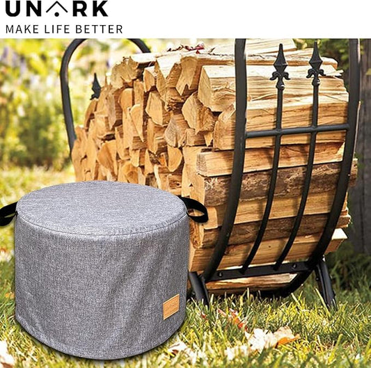 Round Fire Pit Cover for 15 Inch Ranger Cover Waterproof 15 Inch Ranger Accessories Outdoor Heavy Waterproof Protective Round (Grey)