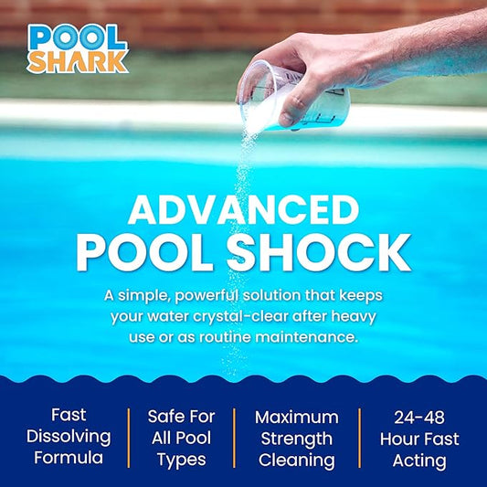68% Calcium Hypochlorite Pool Shock for Swimming Pools - Chlorine Granules Swimming Pool Shock 50 lbs Bucket - Pool Chlorine for Inground and Above Ground Pool Treatment, Saltwater (50lbs)