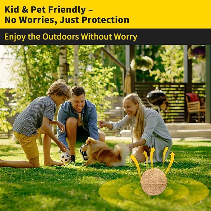 Snake Repellent Balls 10 Packs, Natural Essential Oil Formula with Peppermint, Cinnamon & Cedarwood Oils, Long-Lasting Outdoor Protection, Family & Pet Safe, Effectively Repels Multiple Snake Species