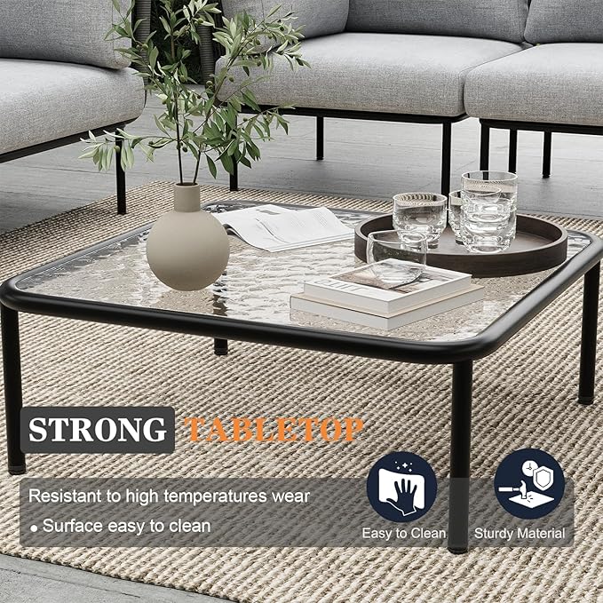 7 Piece Modern Outdoor Rope Wicker Sectional Patio L-Shaped Conversation Sofa Set Deep Seating with Thick Cushions