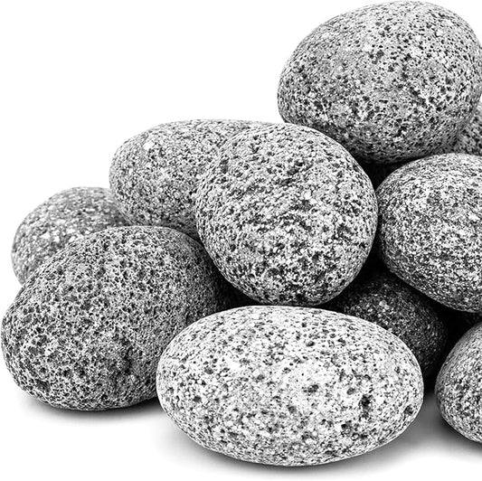 20 Pounds Lava Rocks for Gas Fireplace, 2-3 Inch Natural Volcanic Stones for Fire Pit, Indoor Gas Fireplaces, Decorative Garden Stone for Outdoor Landscaping, Walkways, Yard