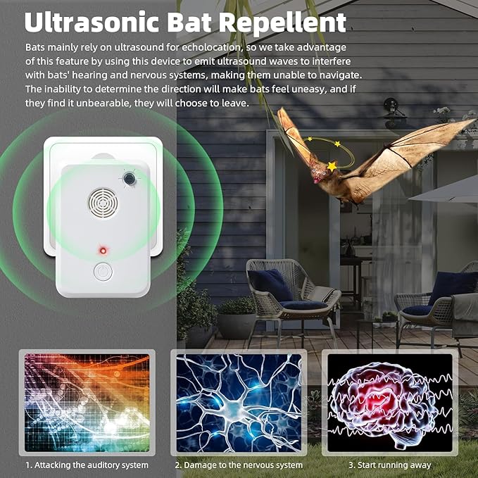 Ultrasonic Bat Devices for Attic: Bat Removal Device for Garage (4)