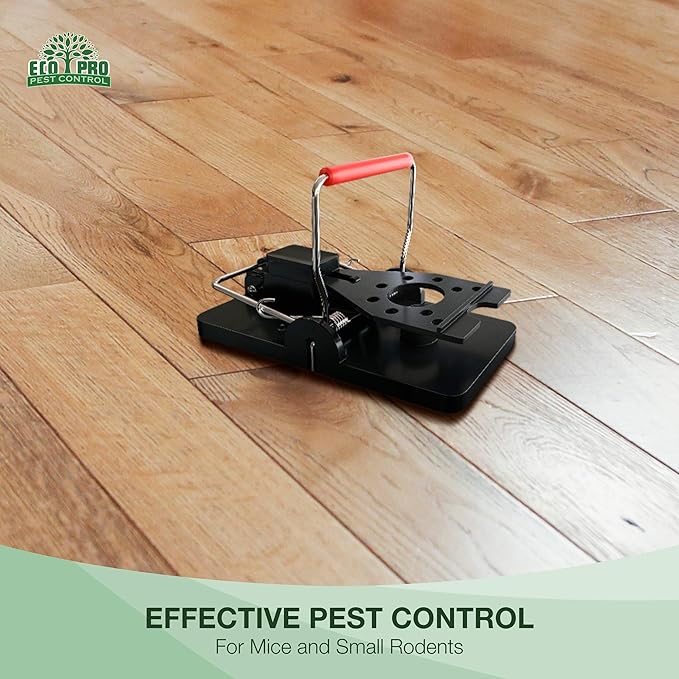 Mouse Trap by Eco Pro Pest Control | 6-Pack Reusable Small Rodent Traps | Indoor & Outdoor Mouse Traps | Easy Set Up, Quick Snap Kill Mice Traps (Bait Not Included) | Powerful Pest Control Traps