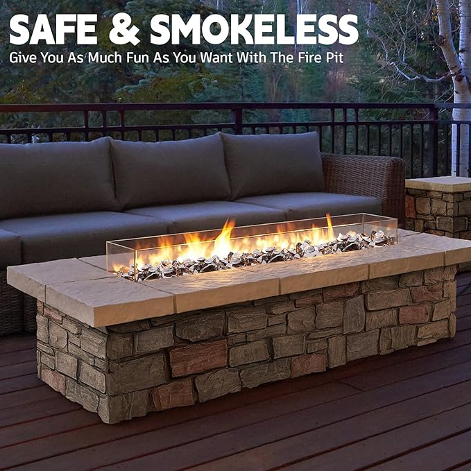 Fire Pit Glass Rocks 20 Pounds, Copper Fire Glass for Propane Fire Pit, Fireplace and Outdoor Decorative. 1/4 Inch Reflective Fire Glass Beads