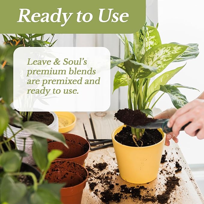 Professional Peace Lily Soil | Large 2.2 Quarts Ready to Use for Peace Lily Plants | Peat Moss, Coco Coir, Perlite, Dolomite | Made in USA