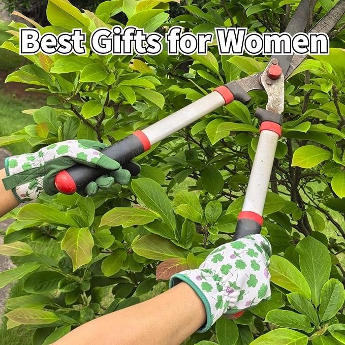 Thorn Proof&Puncture Resistant Gardening Gloves with Grip,Garden Glove for Women, Leather Yard Work Gifts