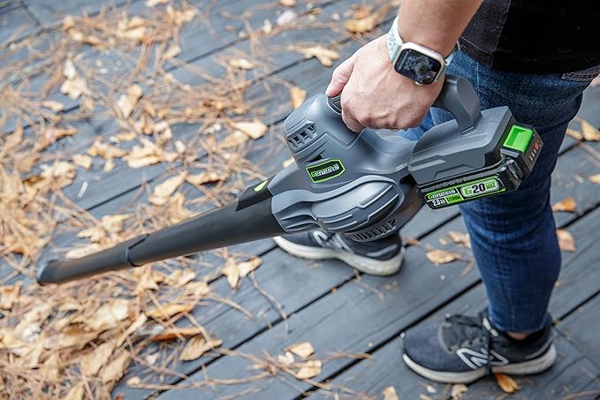 Genesis G20MAX Leaf Blower Cordless 20V Sweeper with Battery and Charger, 2 Speed(70/130 MPH) (GLGBS20B)