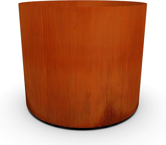 Plantercraft Extra Large Corten Steel Planter - 42x36 Large Round Planters for Outdoor Plants - Modern Metal Statement Piece for Commercial & Residential Patios or Entryways