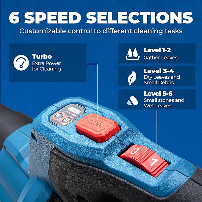 Dong Cheng Brushless Cordless Leaf Blower, 40V Battery Powered Blower with 2 * 4.0Ah Batteries & Charger, 650 CFM High-Efficiency Blower for Sidewalks, Driveways, Town Care, Blowing Leaves and Snow