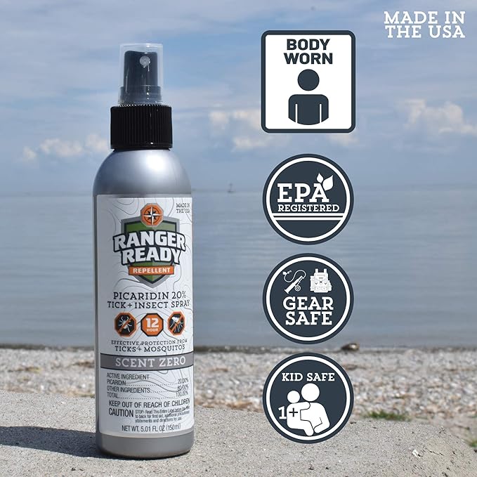 Ranger Ready Repellents Picaridin 20% Tick & Insect Repellent, Night Sky Scent Deet-Free Bug Spray, Travel Size 3.4 Oz. (Pack of 2)