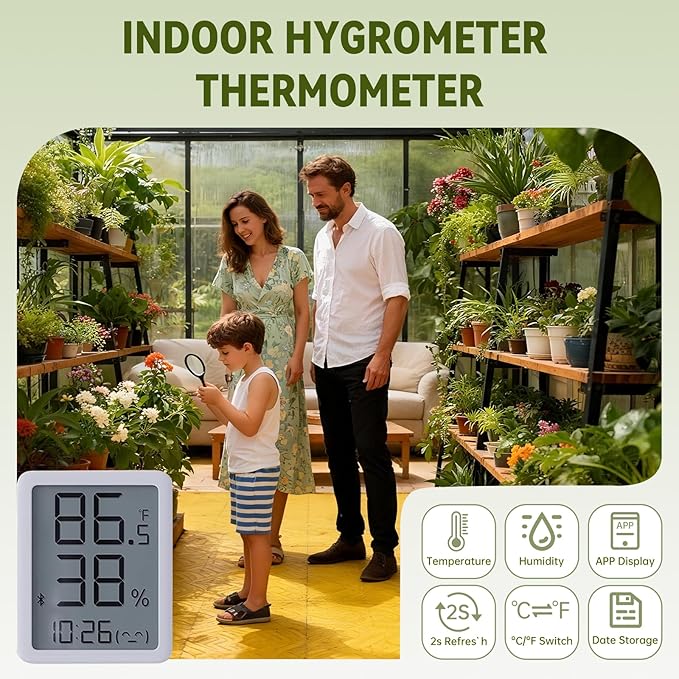 6X4 FT Polycarbonate Greenhouse, Small Walk-in Green House for Outside with Electronic Thermometers, Reinforced Aluminum Frame Greenhouses, Heavy Duty Garden, Patio, Backyard Planting