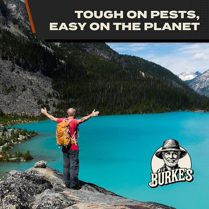 Burke’s Bug Repellent Spray – DEET-Free, Kid & Pet Safe Insect Repellent for Mosquitoes, Ticks, and Gnats – Travel Size, Natural Essential Oils, Outdoor Protection, 3 oz (90mL)