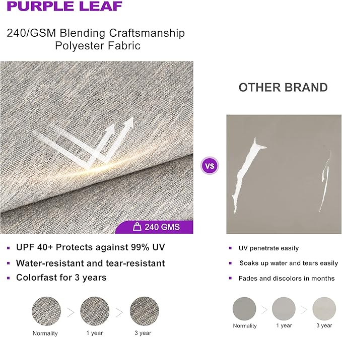 PURPLE LEAF 9' X 12' Double Top Cantilever Patio Umbrella Deluxe Large Outdoor Umbrella Rectangle Offset Umbrella with Fade Resistance for Garden Deck Pool Patio, Pebble Grey