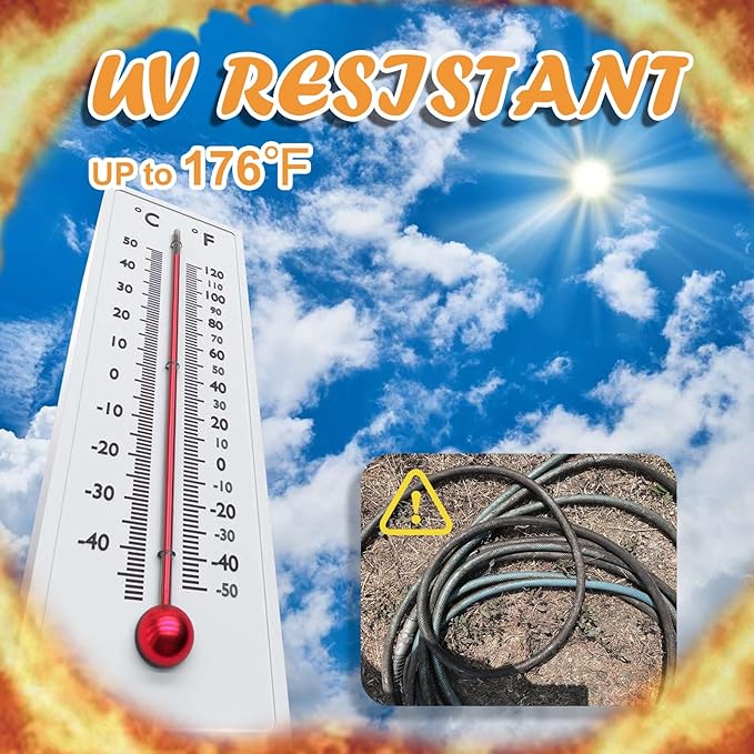 Cupohus RV Water Hose 75FT with Strain Relief Ends, Kink-Resistant Drinking Water Hose, 5/8''ID Potable Food Grade Hose with Storage Strap for RV, Marine, Camper, Truck, Car, Garden