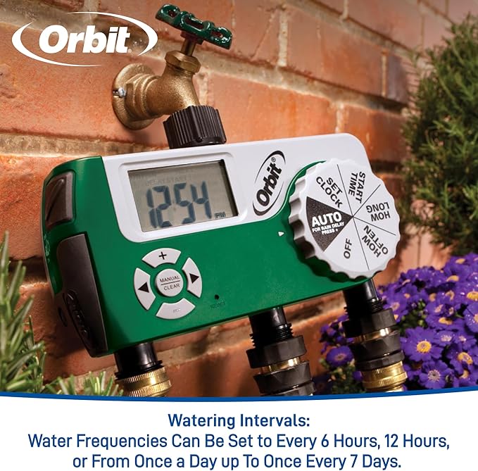 Orbit 56082 3-Outlet Programmable Digital Hose Watering Timer (Pack of 4)