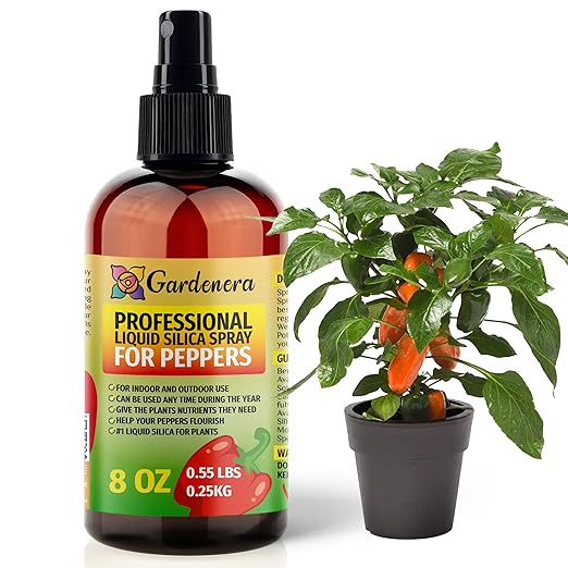 𝐒𝐔𝐏𝐄𝐑𝐈𝐎𝐑 Liquid Silica Boost Fertilizer and Supplement Spray for Peppers Plants – Pre-Mixed, Ready-to-Use Liquid Silicon Plant Superfood Mist for Indoor & Outdoor Plants – 8oz