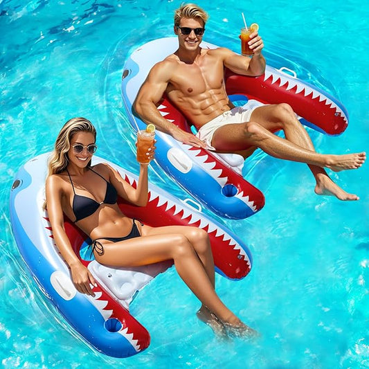 HeySplash Pool Lounger Float for Adult, Inflatable Pool Floats Bed Cooling Contour Lounger Rafts, Water Rafts for Lake, Outdoor Beach Pool Party