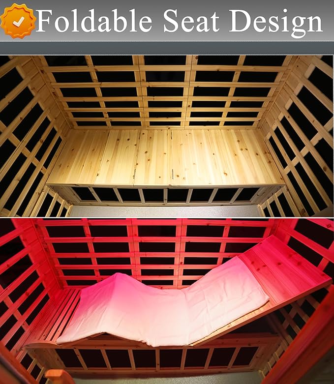 LTCCDSS Full Spectrum Outdoor Far Infrared Sauna 3-Person - Low EMF Sauna for Home -Withstand Temp -5℉-104℉ - Near&Mid-IR Light, Bluetooth Speakers, LED Reading (81.1 * 45 * 83.5 inch)