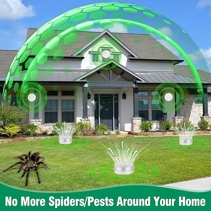 4 Pack Spider Repellent Indoor - Natural Spider Deterrent Cream Peppermint Oil Spiders Roach Ant Away, Pest Control Spider Repellant Solution for House Garage Patio Attic, Family & Pet Safe