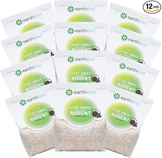 Stay Away Rodent Repellent - Pest Control for Indoor Use - Safe for Kids & Pets When Used As Directed - with Plant Fibers, Balsam Fir & Fragrance Oil - 12-Pack