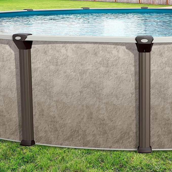 In The Swim 12' x 18' Oval Above Ground Swimming Pool - Epic Package - Featuring: Sand Filter, Pump System and A-Frame Ladder