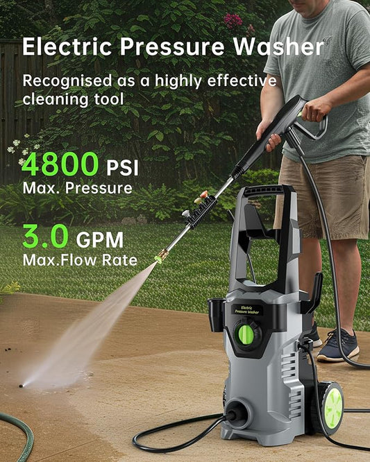 Pressure Washer, Power Washer with Foam Cannon High Pressure Washer for Cars, Fences, Patios, Decks, Patios and Driveway Powerwasher