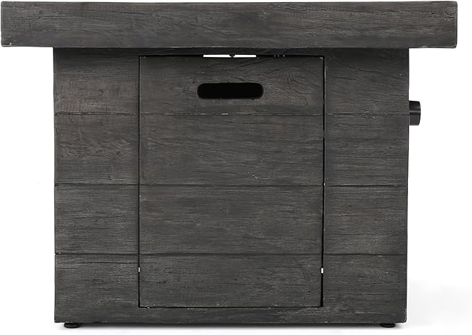 Propane Fire Pit Table, 32" MGO Firepits for Outside, Square Gas Fire Pit for Outside Patio, Propane Fire Table for Deck, Backyard, 40,000BTU, Tank Inside, Tank Not Included, Grey