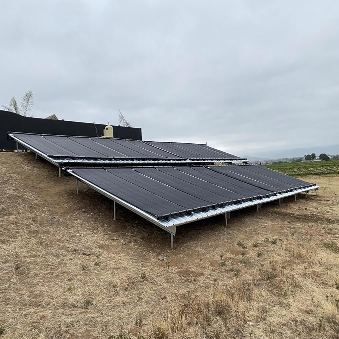 Industrial Grade Solar Pool Heater DIY Kit - Superior High-Wind Strapless Mounting System & Maximum Freeze Resistance (10-4'x7.5' / 300 Square Feet)