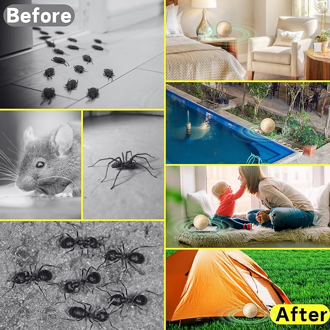 Natural Peppermint Spider Repellent Indoor Pet Safe & Ant Control Balls,Fresh Mint Scent, Rodent Repellent for Car Engine, Home Storage, Safe for Kids and Pets