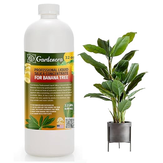 𝐏𝐑𝐎𝐅𝐄𝐒𝐒𝐈𝐎𝐍𝐀𝐋 Liquid Silica Plant Supplement - 32oz - Banana Tree Plants Liquid Silica Boost Fertilizer - Stronger Stems & Healthy Leaves for Indoor & Outdoor Plants (Makes 180 Gallons)
