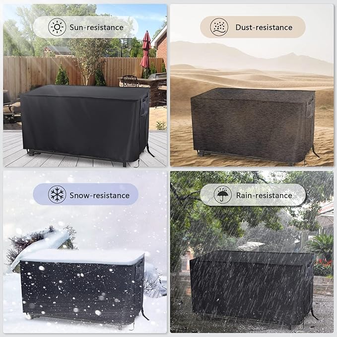 Fire Pit Cover Rectangular,Waterproof Fire Table Cover Rectangle for Outdoor Gas Propane Fire Table -44"L x 34"W x 25"H