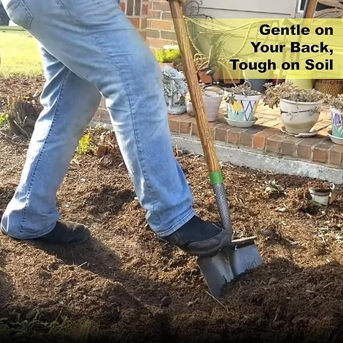 Non-Skid Attachment (Set of 2) – Back-Saving Ergonomic Foot Step for Easier Digging & Landscaping | Heavy-Duty Grip Accessory Fits Most Garden & Yard Tools – Black