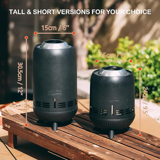 ONLYFIRE OUTDOOR LIVING Tabletop Fire Pit Burning Woods/Pellets, Portable Small Fireplace with Storage Bag for Camping Tailgating RV Patio Backyard, Smokeless Camping Stove 9.5", FP055 Black