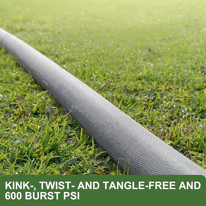 2025 Upgraded 50FT Non-Expanding Garden Hose, Ultra-Light & Flexible Water Hose - Burst-Resistant, Kink-Free, High-Pressure, All-Weather Use for Lawns, Gardens, and Outdoor Cleaning