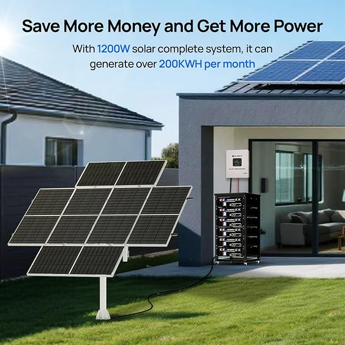 ECO-WORTHY 1200W Solar Tracker System: 6pcs 195W Monocrystalline Solar Panels, Dual-Axis Solar Tracking Kit with Tracker Controller for Shed Farm Yard Hut Field and Any Off-Grid