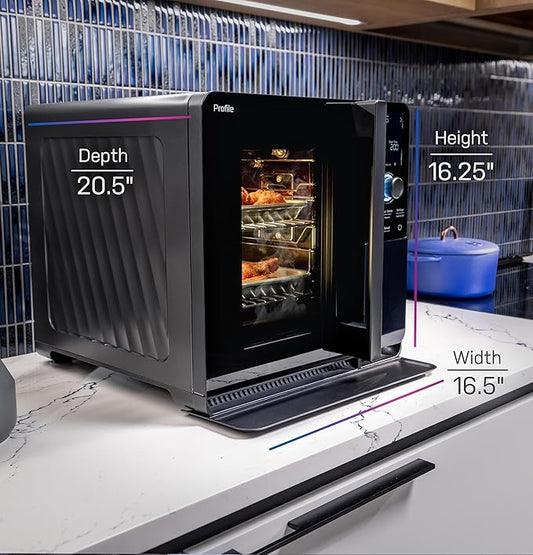 GE Profile™ Smart Indoor Pellet Smoker + Accessories Bundle, Includes Four 1lb Bag of Pellets, Pellet Strainer, 20-pack of Drip Pan Liners, and Prep Tray