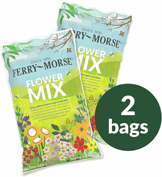 Ferry-Morse Bulk Seeds, 1lb Bag Each EcoEase Microclover and Fescue Low Maintenance Ground Cover Grass Seed Mix, 2lb