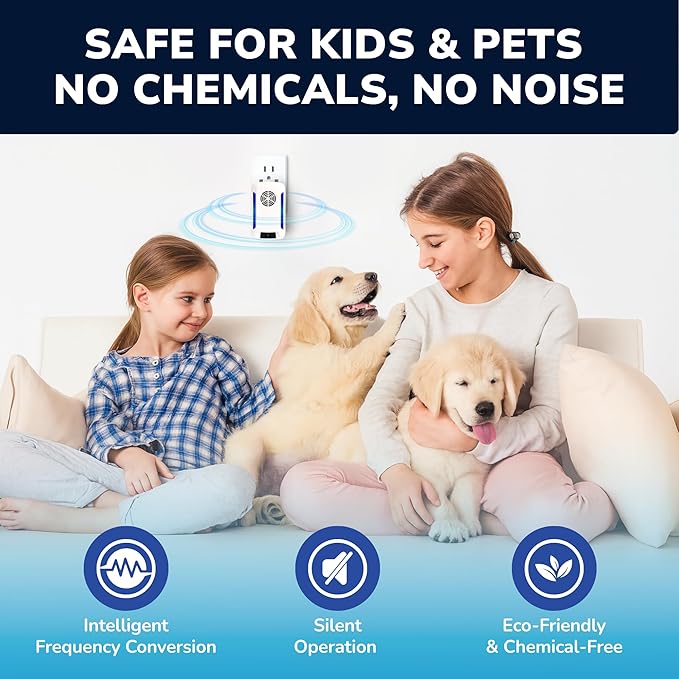 Ultrasonic Pest Repeller Indoor Plug in 6 Pack, Mouse Repellent Indoor, Mosquito Repellent, Pest Repeller Device for Roach, Rodent, Mouse, Bugs, Mosquito, Fleas, Spider, Ants