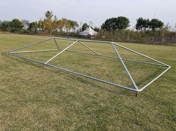 Party Tents Direct 10'x20' Weekender West Coast Tent Frame Party Tent (Blue/White) PVC Top with Storage Bag - Tents for Parties, Weddings, Birthdays, Banquets, Fiestas, Workshop, Outdoor Event