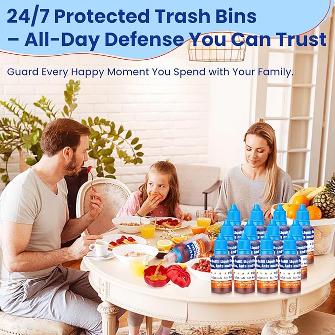 Fruit Fly Trap Refill Liquid, 0.68oz Bottle - Indoor Gnat Killer Lure Refill for House,Ready-to-Use Attractant for Home Kitchen,Safe Near Kids,Pets and Food(12 Pack)